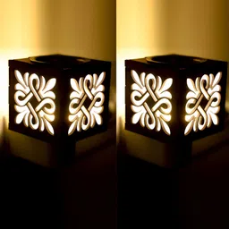 Gojeeva Brown & White Camphor Diffuser Glass With Switch image 4