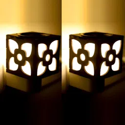 Gojeeva Brown Wooden Camphor Diffuser With Switch And Lamp image 3