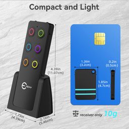 Esky Key Finder, Wireless RF Item Locator Item Tracker Support Remote Control,1 RF Transmitter and 6 Receivers - Wireless Key RF Locator, Pet Tracker Wallet Tracker image 2