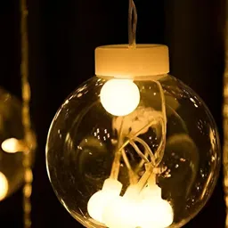 SPARK WORLD Gold Toned Spherical Shaped String Lights image 4