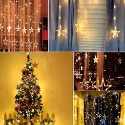 SPARK WORLD Yellow Star Shaped LED String Lights image 4