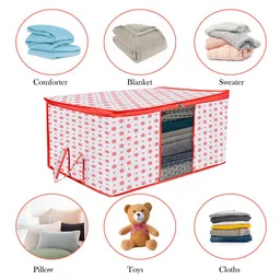 Kuber Industries Red Set of 3 Printed Multi-Utility Organisers image 3