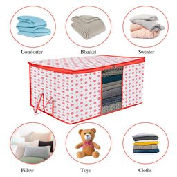 Kuber Industries Red Set of 4 Printed Multi-Utility Organisers image 5