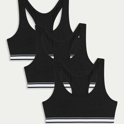Marks & Spencer Pack Of 3 Striped Cotton Crop Top-image-25