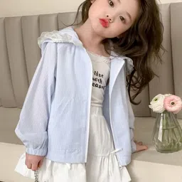 LULU & SKY Girls Hooded Solid Tailored Jacket-picture-27