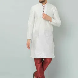 LEMONX Men Regular Pure Silk Kurta with Pyjamas-picture-19