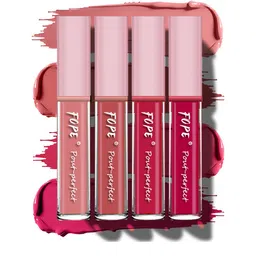 FOPE Pout Perfect Set Of 4 Long Lasting Matte Liquid Lipstick - 4ml Each - 02 05 09 10-77