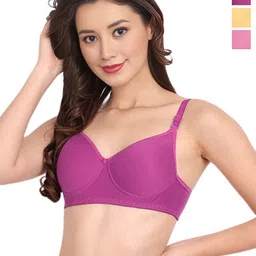 Liigne Pack Of 3 Solid Full Coverage Multiway T-shirt Bra-image-91