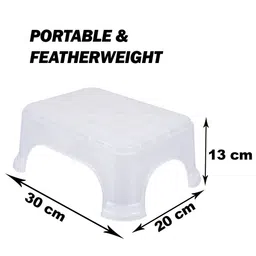 Kuber Industries Transparent Square Portable & Feather Weight Step Stool image 3