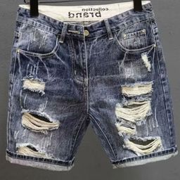 StyleCast Men Regular Fit Mid-Rise Distressed Cotton Shorts-picture-6