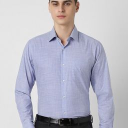 Van Heusen Men Spread Collar Striped Cotton Formal Shirt-image-49
