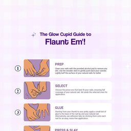 GLOW CUPID Set Of 24 Glossy Finish Reusable Press On Nails - Sparkling-Rose-Gold image 2