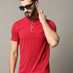 RELANE Men Mandarin Collar T-shirt-image-36