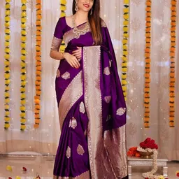 SHOP DROP Woven Design Pure Silk Banarasi Saree-picture-34