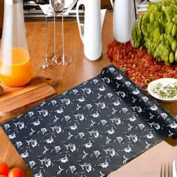 REVEXO Grey & White Printed Water-Resistant Shelf Liner-21