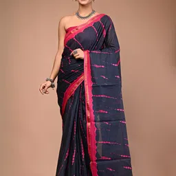 Lovwear Grey Pure Cotton Sarees-picture-0