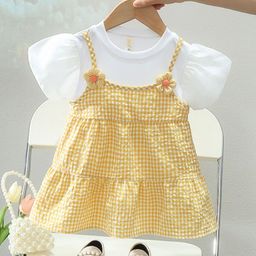 YK Checked Pinafore Dress-28
