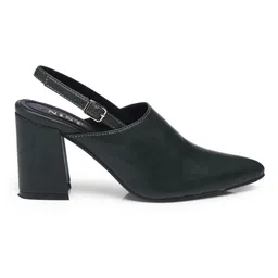 GNIST Women Pointed Toe Block Heel Mules image 2