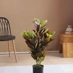 ARICK DECOR Red 1 Pieces Croton Artificial Plant With Pot-image-34