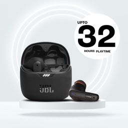 JBL Black Tune Flex TWS with ANC Customizable Eartips 32H Playtime Bluetooth Headset image 2