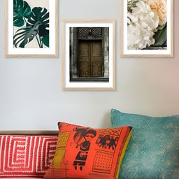 Kotart Brown & White 3 Pieces Wooden Floral and Botanical Wall Arts-picture-6