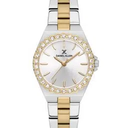 Daniel Klein Women Embellished Dial & SS Bracelet Style Straps Analogue Watch DK.1.13904-4-48
