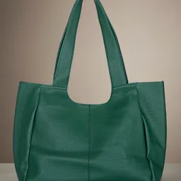 Toteteca PU Structured Shoulder Bag with Cut Work-2