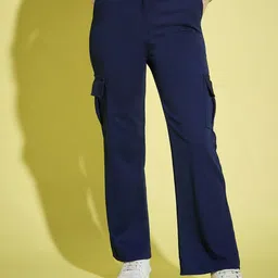 DIMPY GARMENTS Women Relaxed High-Rise Cargos Trousers-image-23