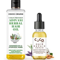 Coco Crush Set Of 2 Cold Pressed Adivasi Herbal Hair Oil- 200ml & Hair Repair Serum- 15ml-7