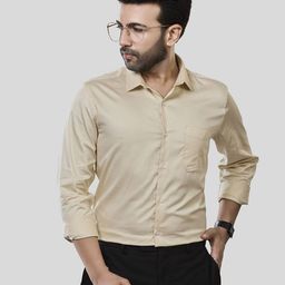 JONESBURG Spread Collar Slim Fit Formal Cotton Shirt-image-77