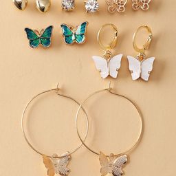 Yellow Chimes Set Of 6 Contemporary Studs Earrings image 4