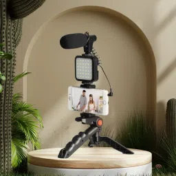 SACRO Video Kit with Tripod, LED Lights and Wireless Microphone Setup For VloggingF482 Tripod-picture-6