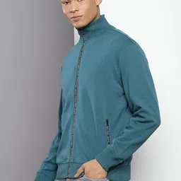 calvin klein jeans Calvin Klein Mock Collar Front Open Sweatshirt image 3