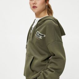 Koton Hooded Front Open Sweatshirt image 3
