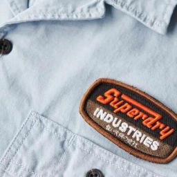 superdry Men Mechanic Regular Fit Shirt with Patch Pockets image 4