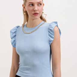 BIGDART Flutter Sleeve Top-picture-14