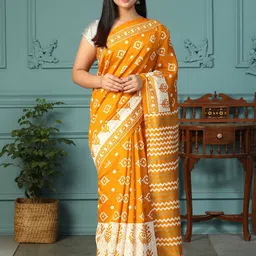 BALOOBI Bandhani Silk Blend Ready to Wear Bhagalpuri Saree-46