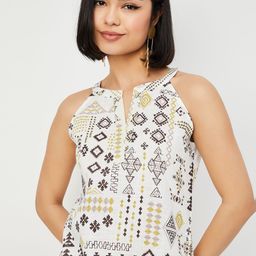 max Women Ethnic Motifs Printed Regular Kurta with Trousers image 2
