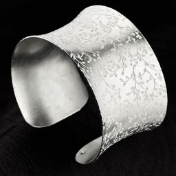 ATIBELLE Women Brass Silver-Plated Cuff Bracelet-51