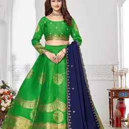 Fabcartz Semi-Stitched Lehenga & Unstitched Blouse With Dupatta-picture-23