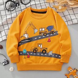 BAESD Girls Printed Cotton Round Neck Pullover Sweatshirt-image-36