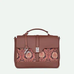 ZOUK Jodhpur Damask Nessa Ethnic Motifs Printed Structured Satchel image 4