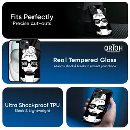 QRIOH Abstract Printed iPhone 16 Plus Back Case Mobile Accessories image 3