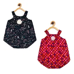 Creative Kids Infants Girls Pack Of 2 Printed Bodysuits-image-49