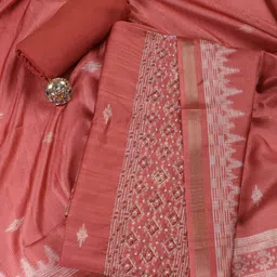 Meena Bazaar Floral Woven Design Thread Work Unstitched Dress Material-image-72