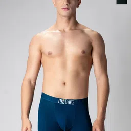 Maniac Men Pack Of 2 Mid Rise Outer Elastic Trunks MN25-2PCK-MODAL-TRUNKS-PTRL_GRN-S-picture-17