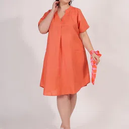 Qurvii+ Women Plus Size A-Line Dress-image-8