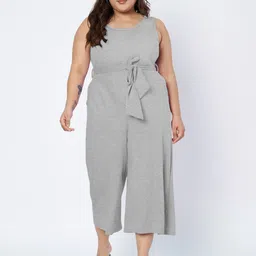 BRINNS Plus Size Round Neck Cotton Jumpsuit-image-49