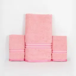 Aura Peach-Coloured 3 Piece Cotton 400 GSM Towel Set-31