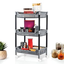 Aura Grey Regular 3 Layer Multi-Utility Organisers with Wheels-picture-26